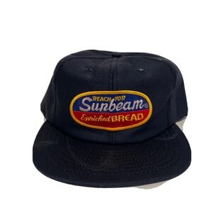 Vintage Sunbeam Enriched Bread Patch  Snapback Trucker Hat Louisville Mfg